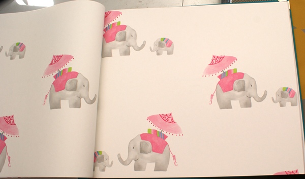 Papel Pintado Infantil Elefantitos