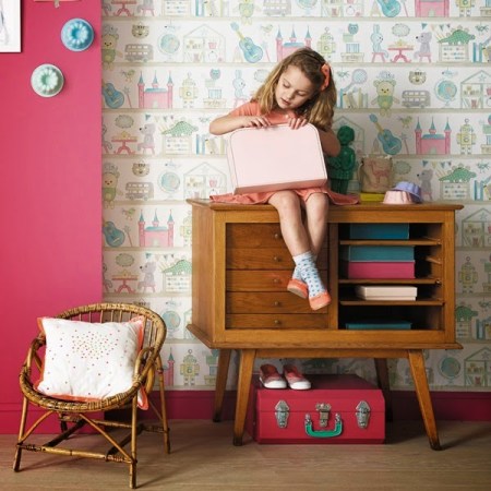 Papel Pintado Infantil Estanteria