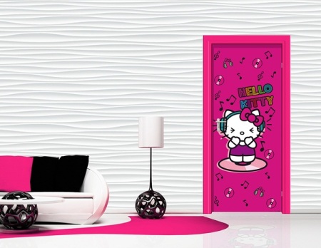 Fotomural Infantil Puerta Hello Kitty